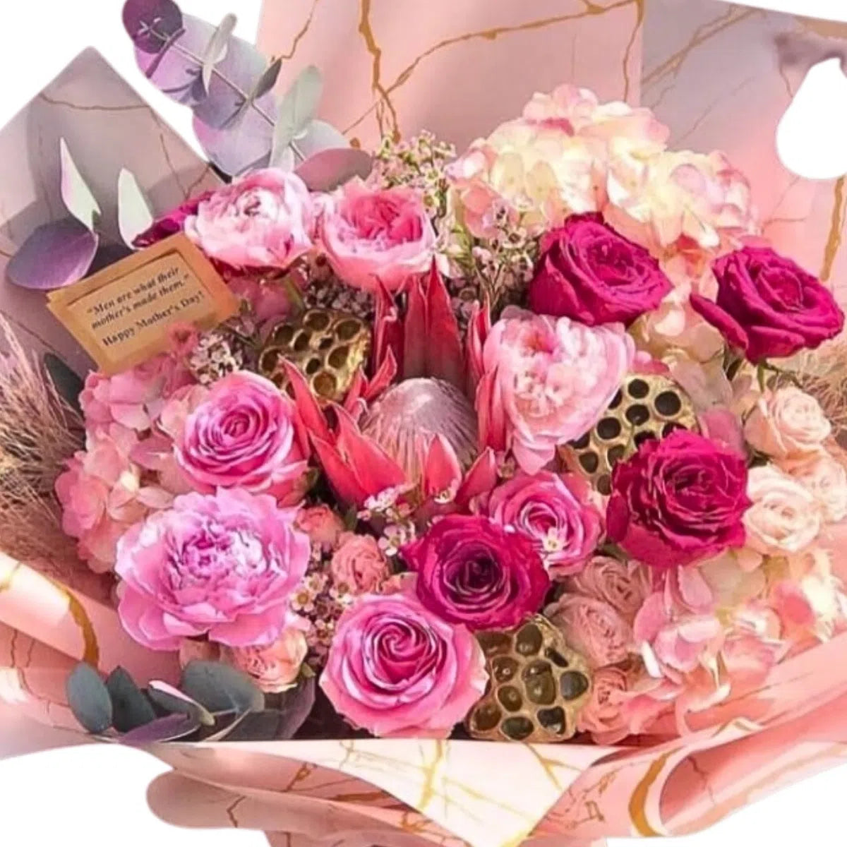 Majestic Bloom - Protea & Rose Luxury Bouquet