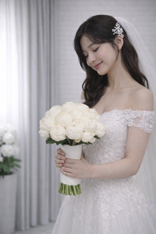 The "Pure Romance" White Peony Bouquet