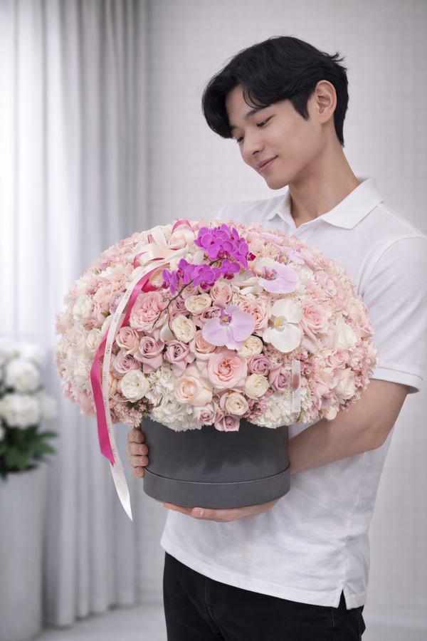 Opulent Bloom - Grand Rose & Orchid Luxury Arrangement