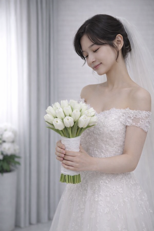 Royal Purity - Lily of the Valley & Stock Bridal Bouquet