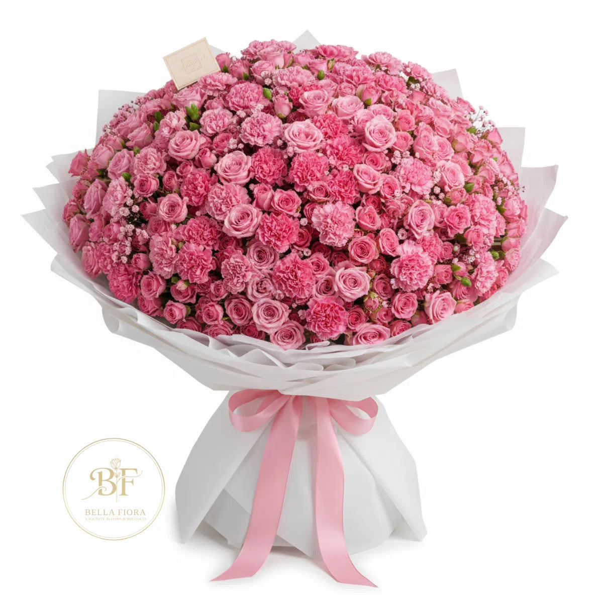 Blush Dreamland - Grand Rose & Carnation Bouquet