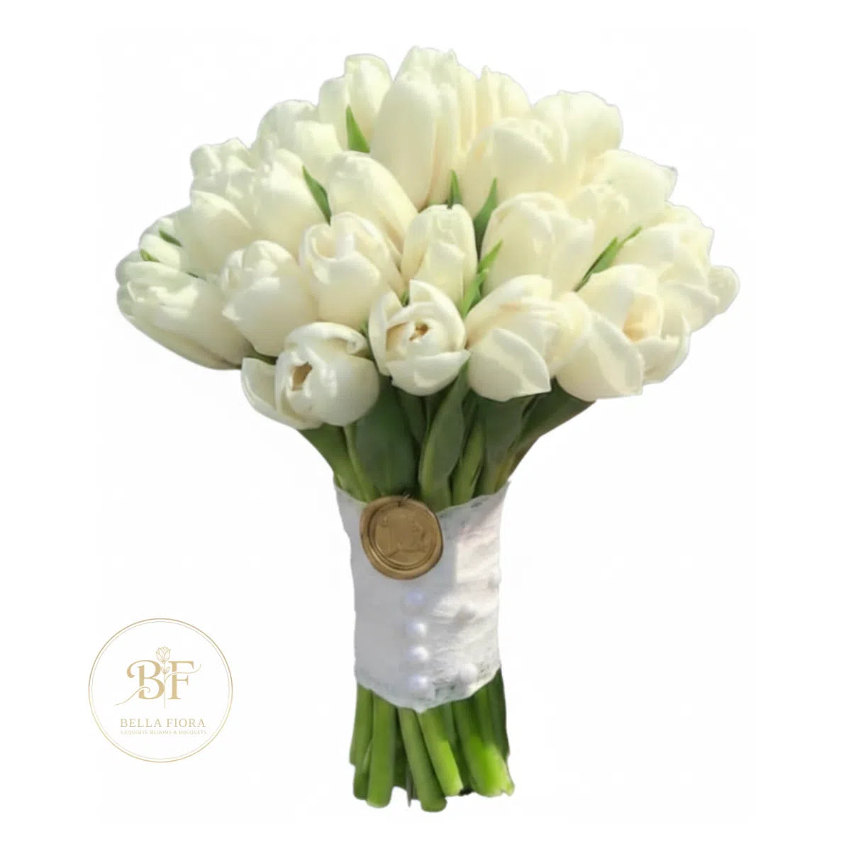 Royal Purity - Lily of the Valley & Stock Bridal Bouquet