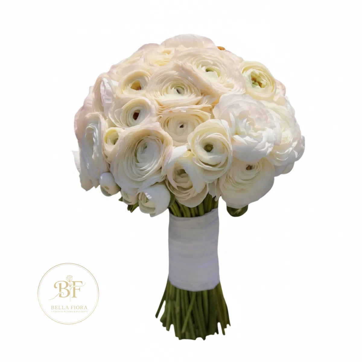 Luxurious White Ranunculus Wedding Bouquet