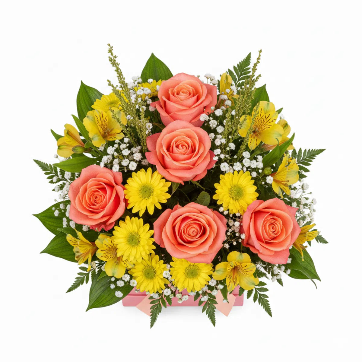 Scarlet Kiss - Premium Red Rose & Gypso Box